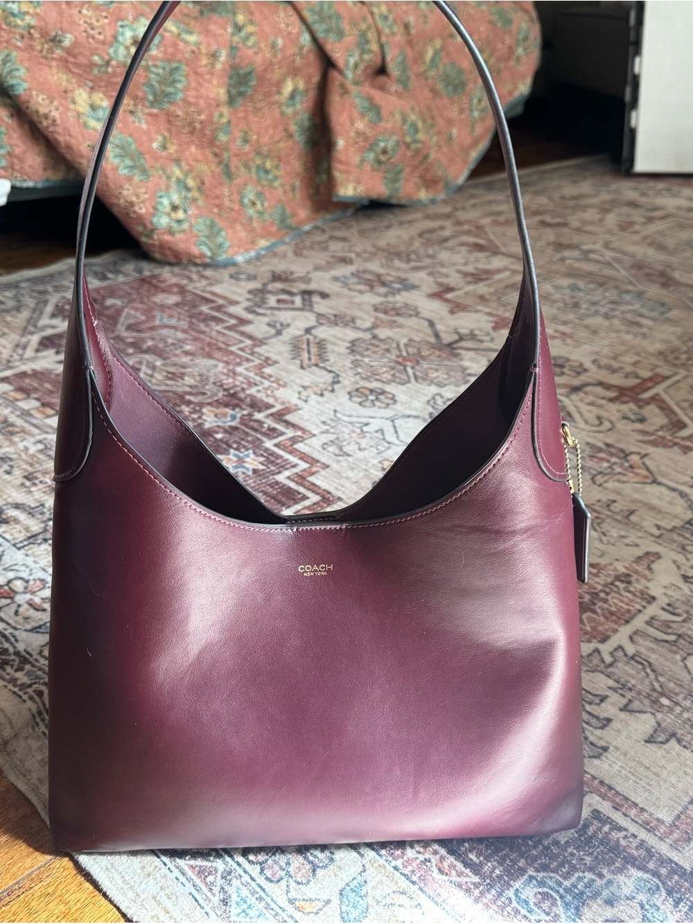 Coach Shoulder Hobo Bag in Wine/Burgundy